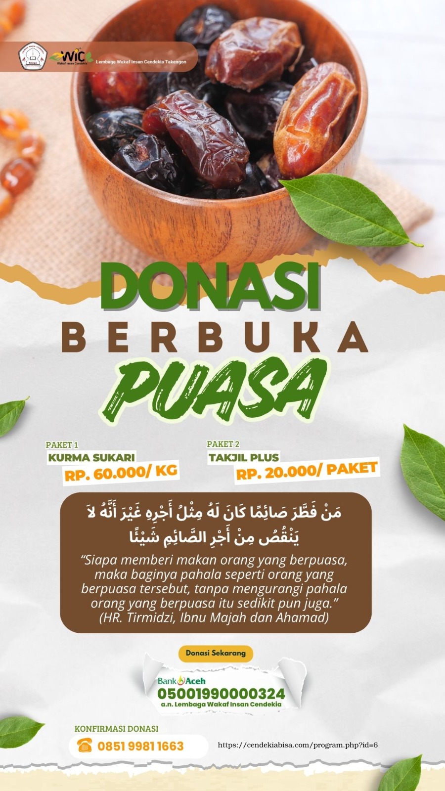 🌙✨ PROGRAM BERBAGI BUKA PUASA ✨🌙